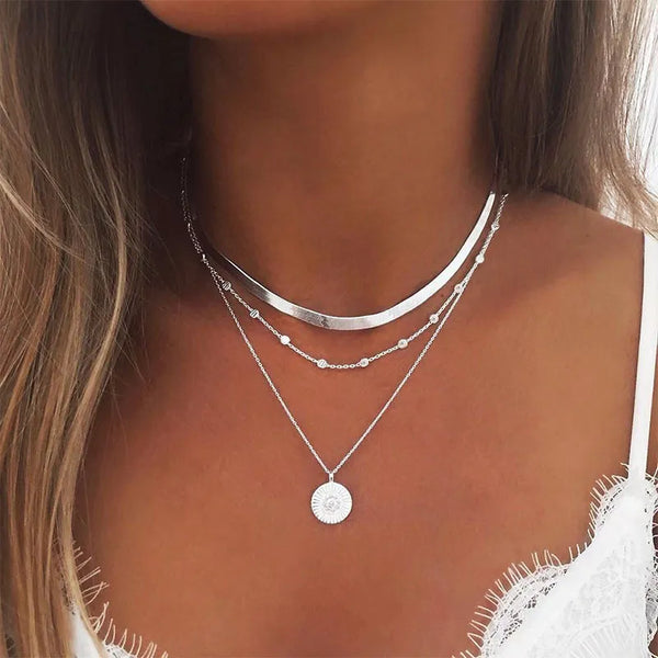 Boho Multilayer Choker: Vintage Moon Jewelry for Fashion Statements