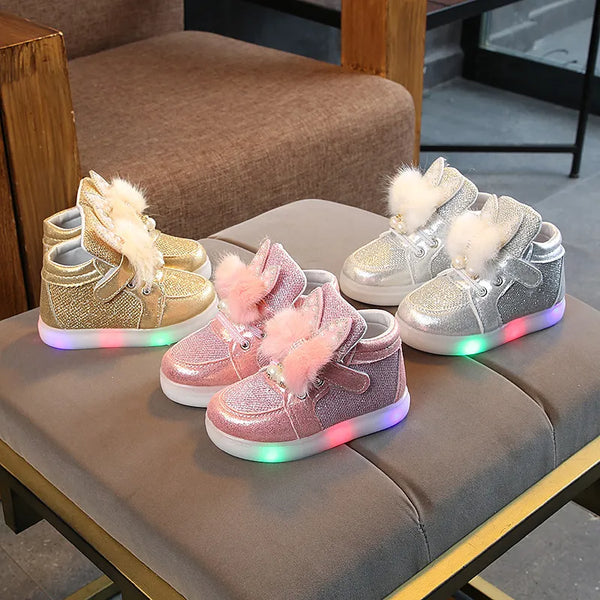 LED Sneakers Girls - Glowing Kids Luminous Shoes with Backlight