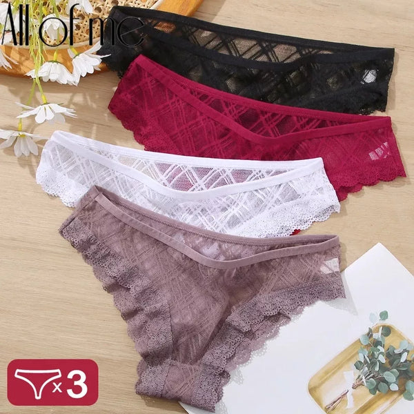 Panties 3PCS/Set - Sexy Lace Lingerie Briefs