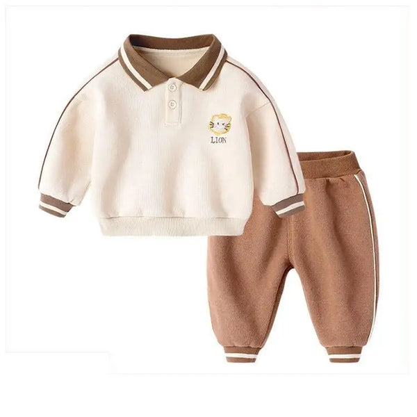 Baby Sweater Sports Suit - Children's Clothing Fleece Tops Set