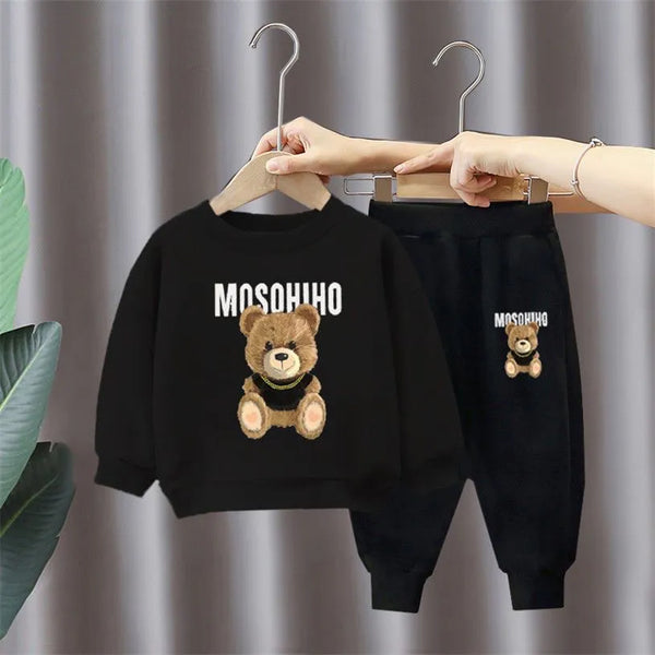 Children's Bear Sweatshirt Sets - Fashion Kids Sports Outfits