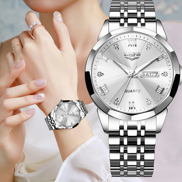 Luxury Steel Bracelet Quartz Waterproof Watches