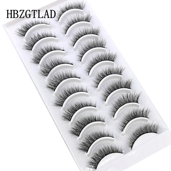 10 Pairs 3D Faux Mink Lashes - Fluffy Soft Wispy Natural False Eyelashes