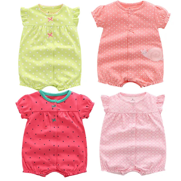 Summer Baby Rompers: 100% Cotton Infant Jumpsuits for Stylish Baby Boys and Girls