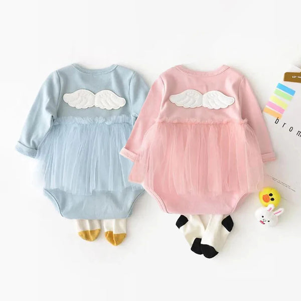 Newborn Baby Girl Clothes For Birthday Party Princess Angel Baby Girl Dress Outfits