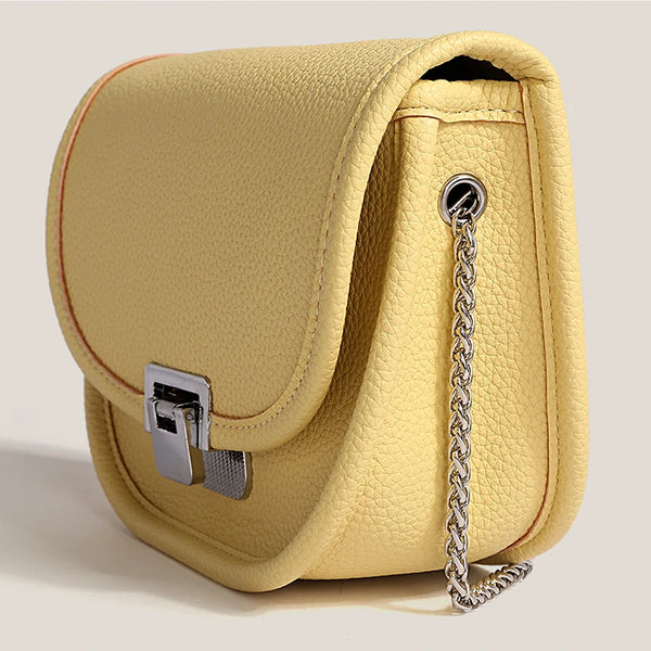 Simple Fashion PU Leather Shoulder Bag with Chain