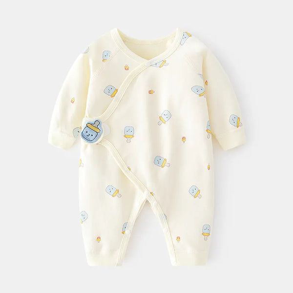 Newborn Baby Romper: Print Jumpsuit for Girls Boys 0-6M