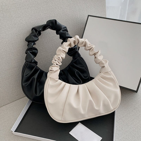 Fashionable Pleated Cloud Handbags